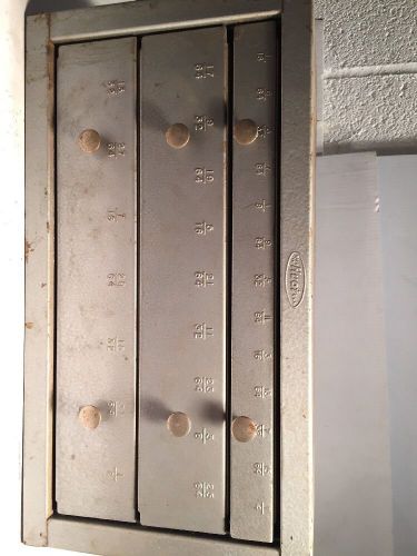 Vintage 3 Drawer Huot Drill Bit Index Cabinet 29 Standard Sizes 1/16&#034;-1/2&#034;