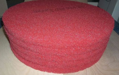 Floor buffing/buffer pads, 17&#034; red 5100, box of 5, 175-600 rpm&#039;s 3m scotch-brite for sale