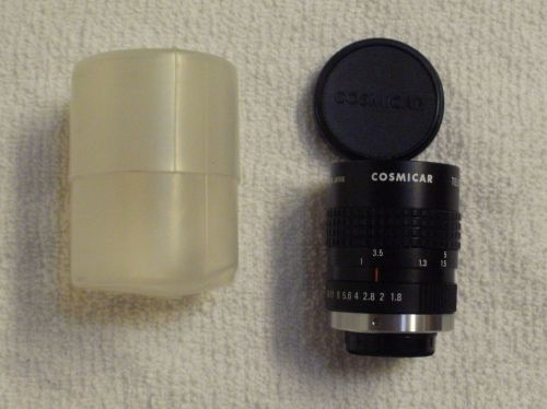Cosmicar 1:1.8 50mm Camera Lens C-Mount CCTV Microscope Computar, NOS, NEW