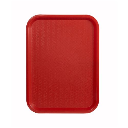Winco FFT-1014R, 10x14-Inch Red Plastic Fast Food Tray