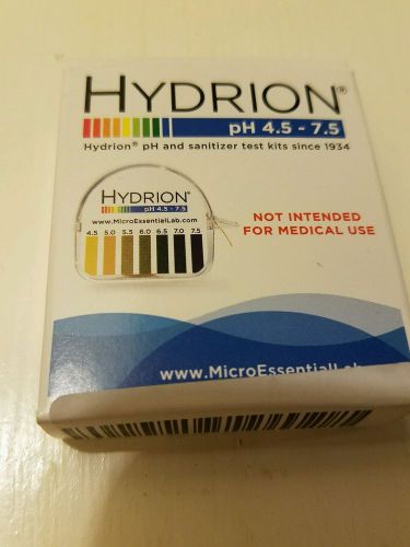 Hydrion ph paper range 4.5 - 7.5 single roll dispenser mpn: 334 for sale