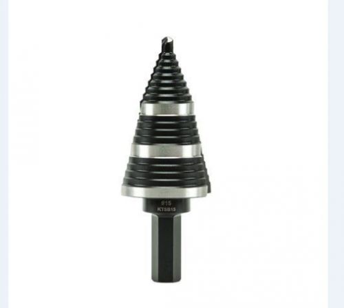 1.375 in. High Speed Steel Double Flute Step Drill Bit 3/8 Inch Hex Shank New