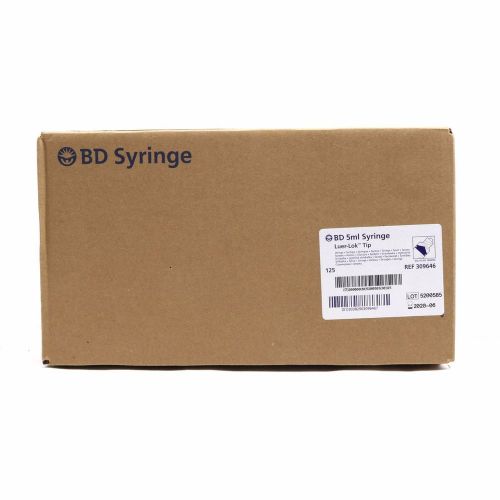 Becton-Dickinson 5 cc Syringe, Sterile, Luer Lock, box of 125