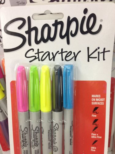 Sharpie Type 2 Starter Kit 5 Pieces Multi Color &amp; Multi Head Tip Set Marker Pens