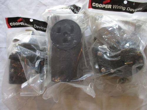 2 Cooper S42 Universal Angle Plug &amp; 1 Cooper 1252 Female Welding Connector 250V