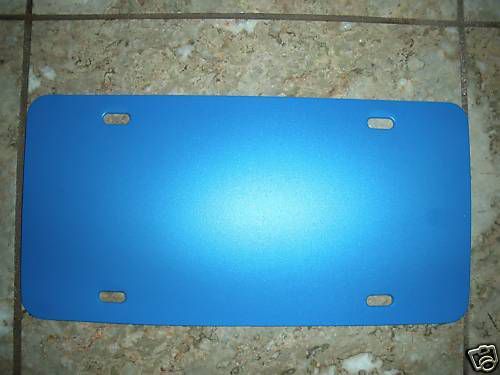 BLANK 6&#034;X12&#034; PLASTIC LICENSE TAG PLATE FOR DECAL LT BLU
