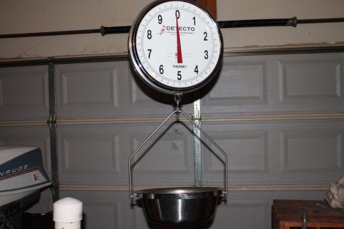 Commercial  Detecto 32 lb Hanging Scale  Double Sided 15&#034; Dia. Produce Deli