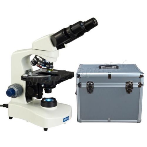 Compound Binocular Medical Student LED Microscope 40X-2000X+Carrying case