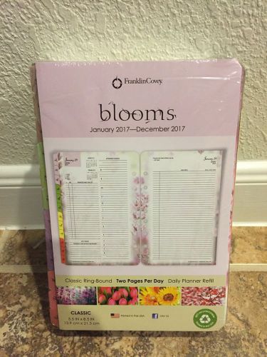 Blooms 2017 Planner Refill 2 Pages Per Day Franklin Covey Daily Floral Pink