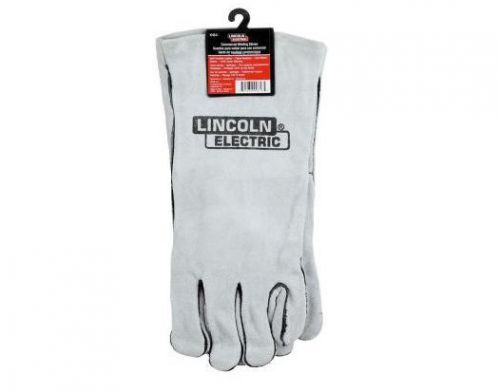 Cloth lined leather welding work gloves, non slip, flame chemical resistant for sale