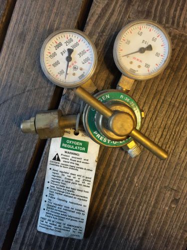 New prest-o-lite oxygen pressure jewelers regulator gauge - r-36-75-540 for sale