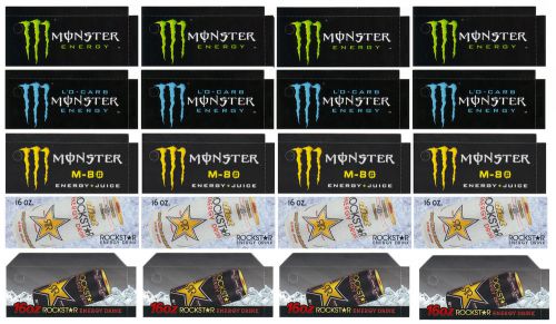 20 Flavor strips for Monster Energy vending machines, four of each-FREE SHIPPING
