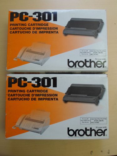 LOT OF 2 PC-301 BROTHER PRINTING CARTRIDGES FAX-750/770/775/775Si/870mc/885mc/+
