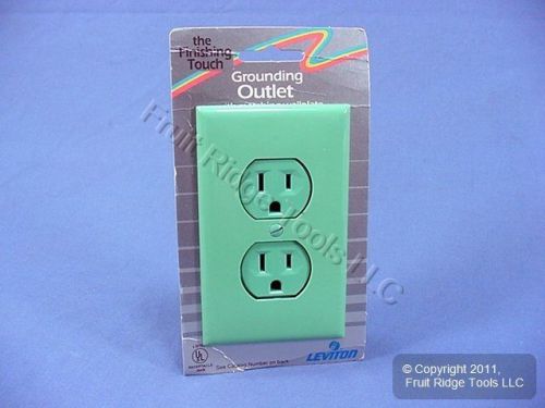 Leviton retro green duplex outlet receptacle nerma 5-15r 15a 125v 25014-gn for sale