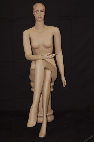 SITTING FEMALE Mannequin Manikin Fiberglass Display Dress Form Position NEW 33