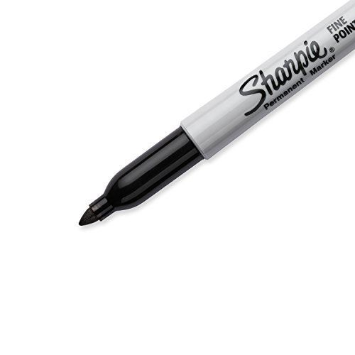 Sharpie Permanent Markers, Fine Point, Black, Pack of 2