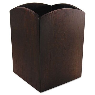 Bamboo curved pencil cup, 3 x 3  4 1/4, espresso brown, sold as 1 each for sale