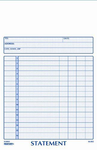 Rediform Statement Book, Carbonless, 2 Part, 5.5 x 8.5 Inches, 50 Forms (8L882)