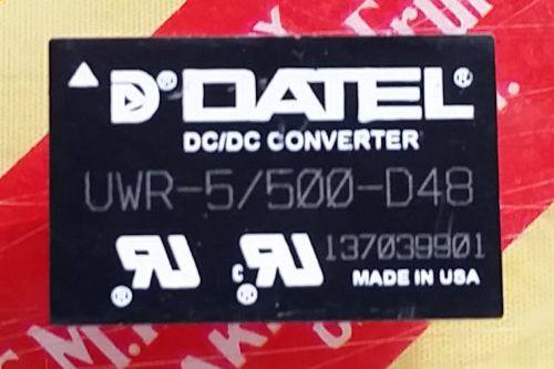 DATEL MURATA UWR-5/500-D48 Isolated DC/DC Converter 3W 48V to 5V 500mA