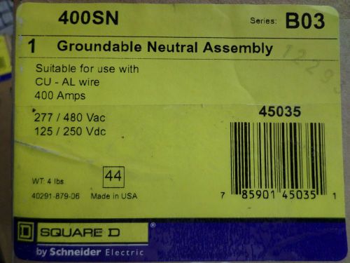 Square D Groundable Neutral Assembly CU-AL Wire 400 Amps 400SN
