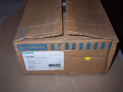 Siemens HF363 100 Amp 600v Fusible Safety Switch Disconnect NEW Shelfware