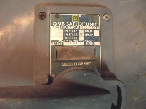 Square d qmb3640x fusible 400a 600v 3wire disconnect for sale