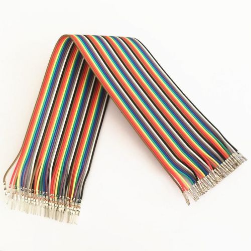 40PCS Dupont Wire Jumper Cable 30cm 2.54MM Female to Male 1P-1P Without House