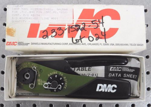 C119315 DMC Daniels Mfg. Corp. M22520/7-01 MH860 Crimp Tool w/ Data Sheet