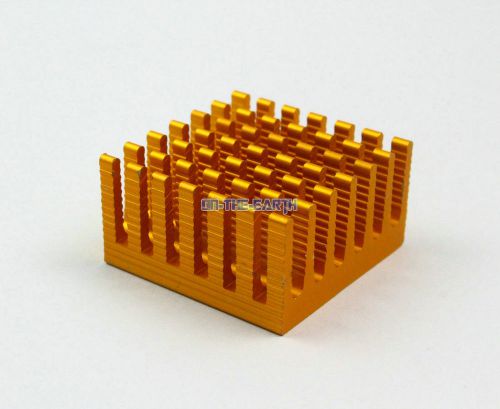 10 Pcs 28*28*15mm Aluminum Heatsink Radiator Chip Heat Sink Cooler / Gold Color