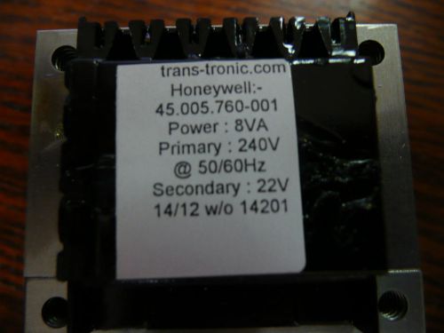 Honeywell TransTronic 450057360-001 Transformer   Pri  240vaxc  Sec 22vac  NEW