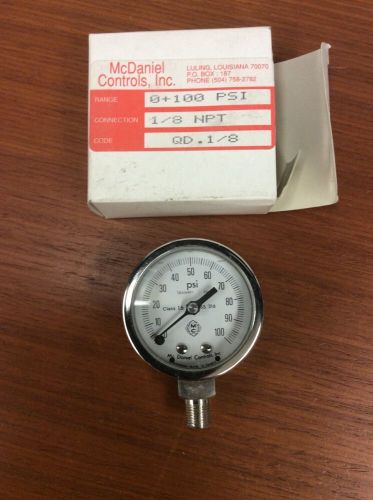 NEW McDaniel Controls, Inc. Pressure Gauge, 0 - 100 PSI, # SS 316  (3014)