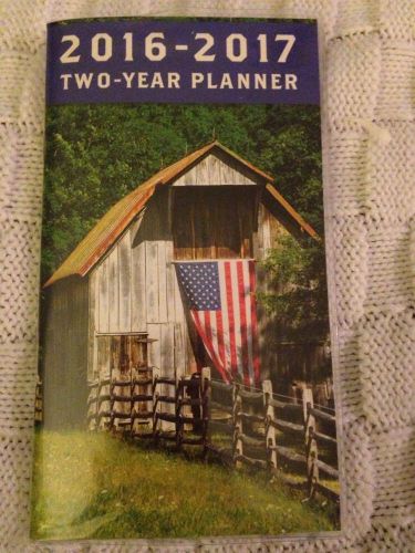 2016-2017 Pocket Planner Calendar BARN with FLAG Brand New