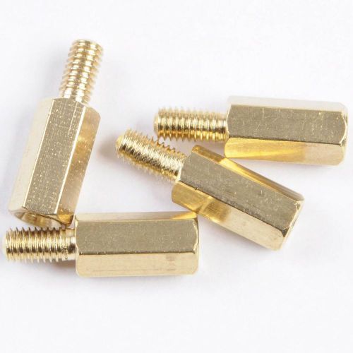 5 pcs m3 male 6mm x m3 female 10mm m3 10+6 brass standoff spacer new hysg for sale