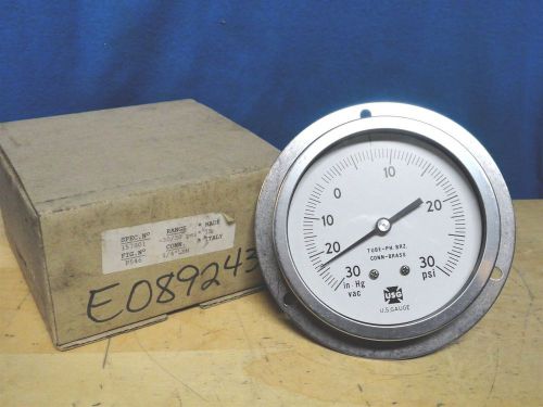 Usg * pressure gauge * tube-ph brz. conn-brass * psi 0-30 * new in the box for sale
