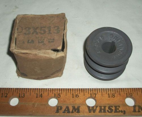 NOS Browning 2BK25 X 3/4 Fixed Bore 2 Groove 2.5&#034; od Sheave Pulley Double 3X513