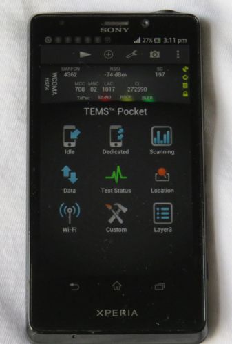 LT30A TEMS POCKET LTE-WCDMA-GSM-WIFI XPEDIA T