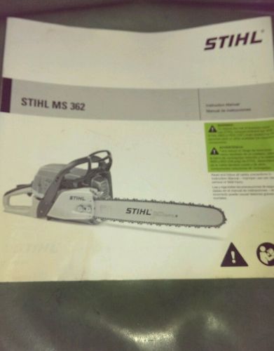 Stihl MS 362 Chainsaw Owner Instruction Manual Bin Loc CL-1