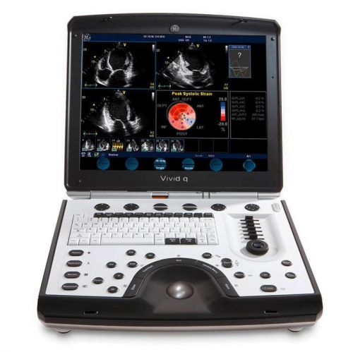 2011 GE Vivid Q Portable Cardiac Ultrasound with M4S-RS &amp; 6T-RS probes. LOADED!