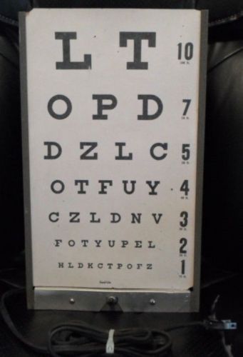 Vintage electric good-lite brand eye chart for sale