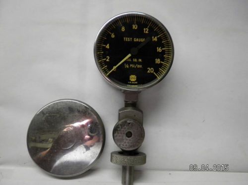 Vintage us gauge 3&#034; test gauge 20 psi (bu-2579-a) for sale