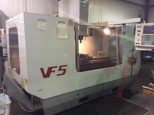 Manufacturered oct. 1999 haas vf-5 cnc vertical machining center for sale