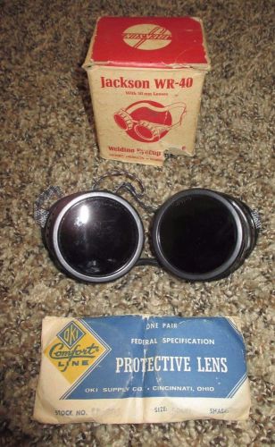 Jackson welding eyecup goggles wr-40 + extra lens&#039;s * impact resistant 50mm for sale