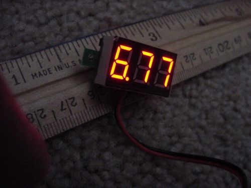 Battery Meter LED 3 Digit Mini, Input Powered, Red LED