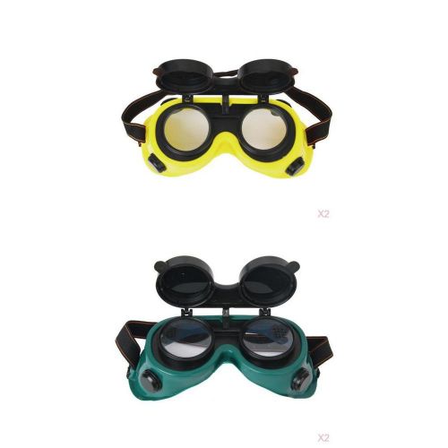 2x welding goggles flip up lens industrial welder solder eye glasses shield for sale
