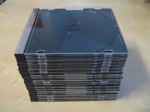 20 CD Black Slim Jewel Cases - New