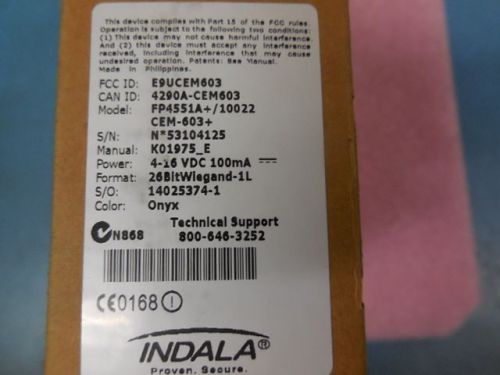 1 PC INDALA FP4551A+/10022 READER FP LIN MAGNETIC STRIPE ONYX