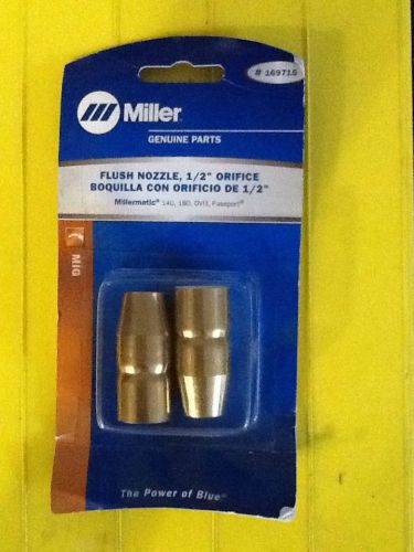 Genuine MILLER Flush Nozzle, 1/2&#034; Orifice 169715 Mig Millermatic