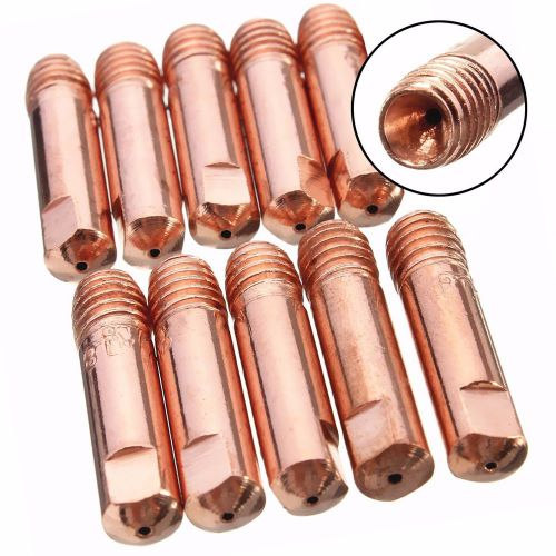 10pcs mb-15ak mig mag m6 0.8mm*25mm metal welding torch contact tips for sale