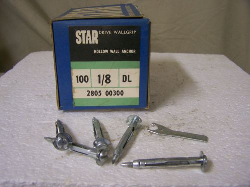 Hollow wall drive anchors 1/8&#034; dl star #2805 00300  qty. 1 box of 100 for sale