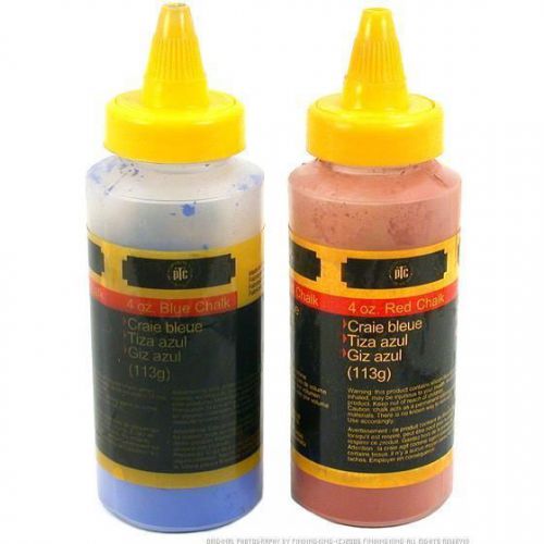 2 Bottles of Red &amp; Blue Chalk Line Powder